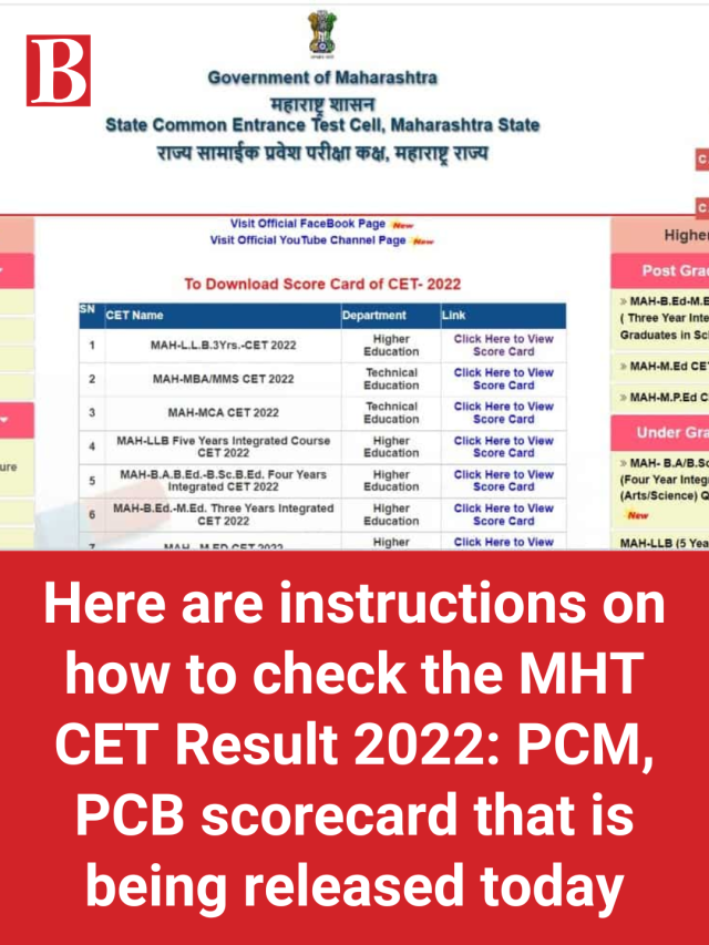 Here Are Instructions On How To Check The Mht Cet Result Pcm Pcb