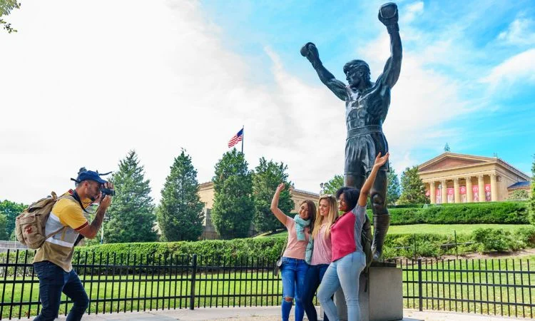 Steps & Rocky Statue 