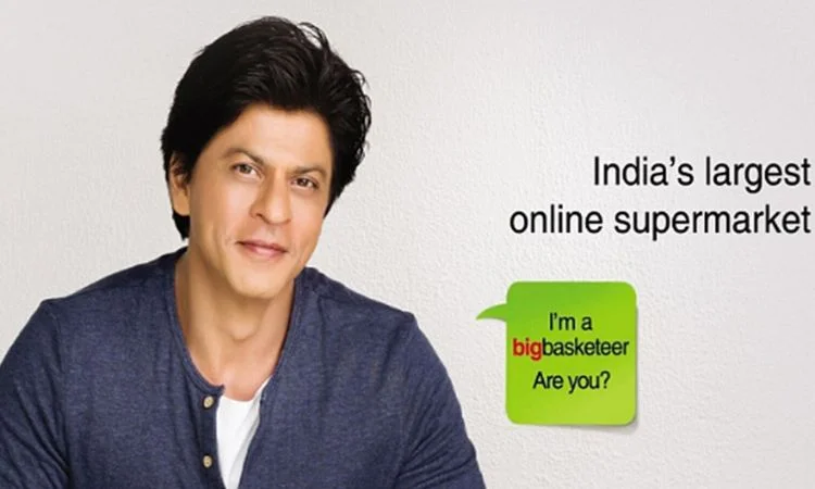 bigbasket- one of the brands endorsed by shah rukh khan