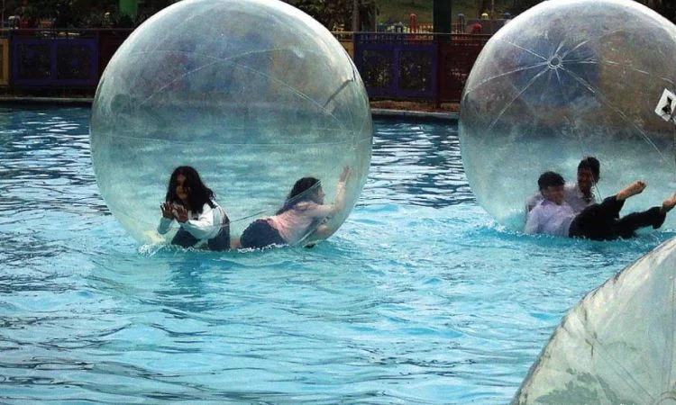 zorbing at adventure island, rohini- one of the best outdoor activities in delhi ncr